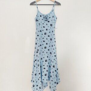 NWT Tinsel Town Baby Blue Floral Summer Dress XS Womens